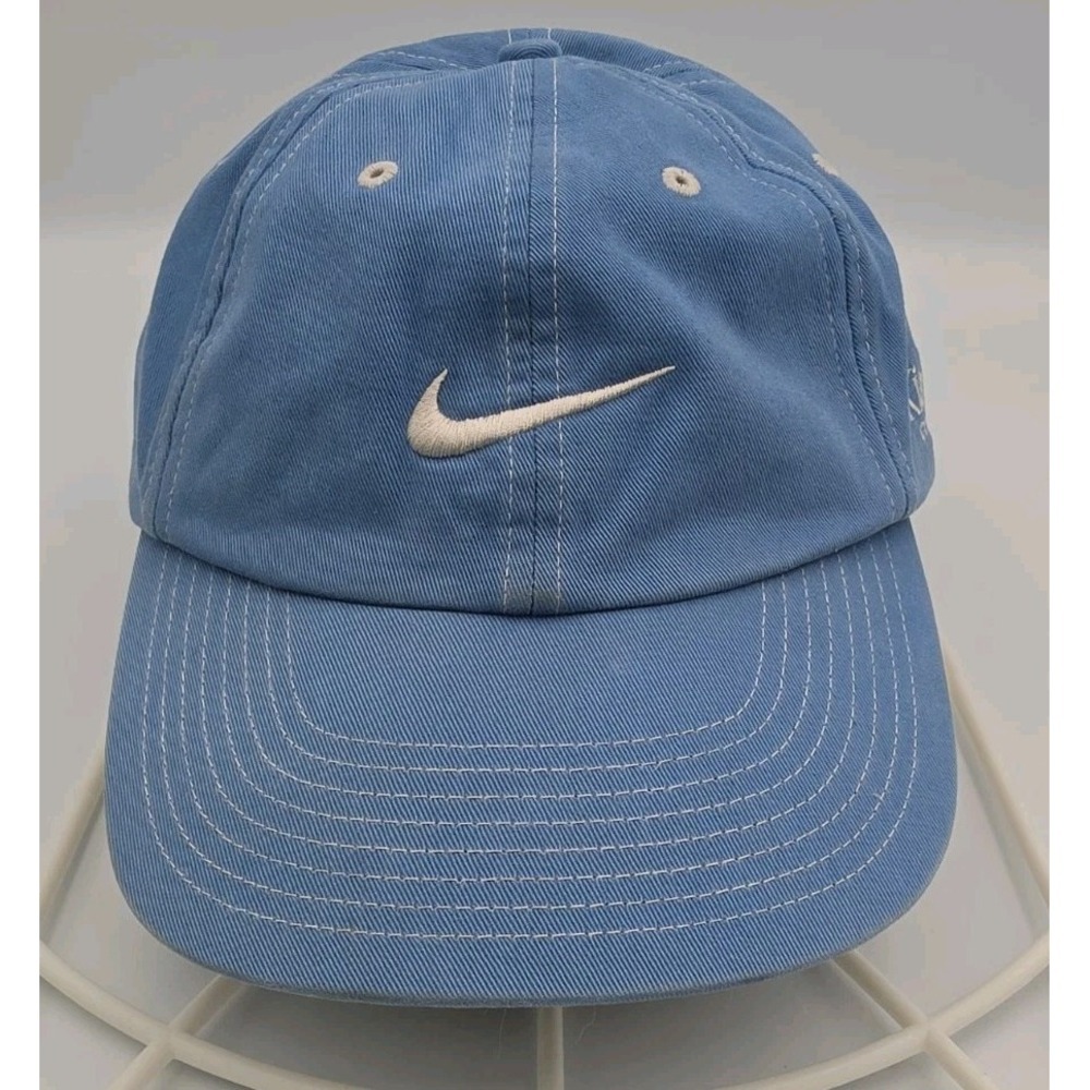 Nike Heritage86 Kiahuna Golf Club Strap Back Dad Hat Blue Adjustable Cap